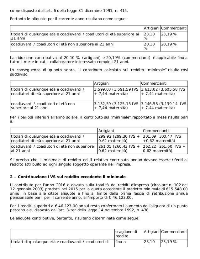 contributi inps commercianti